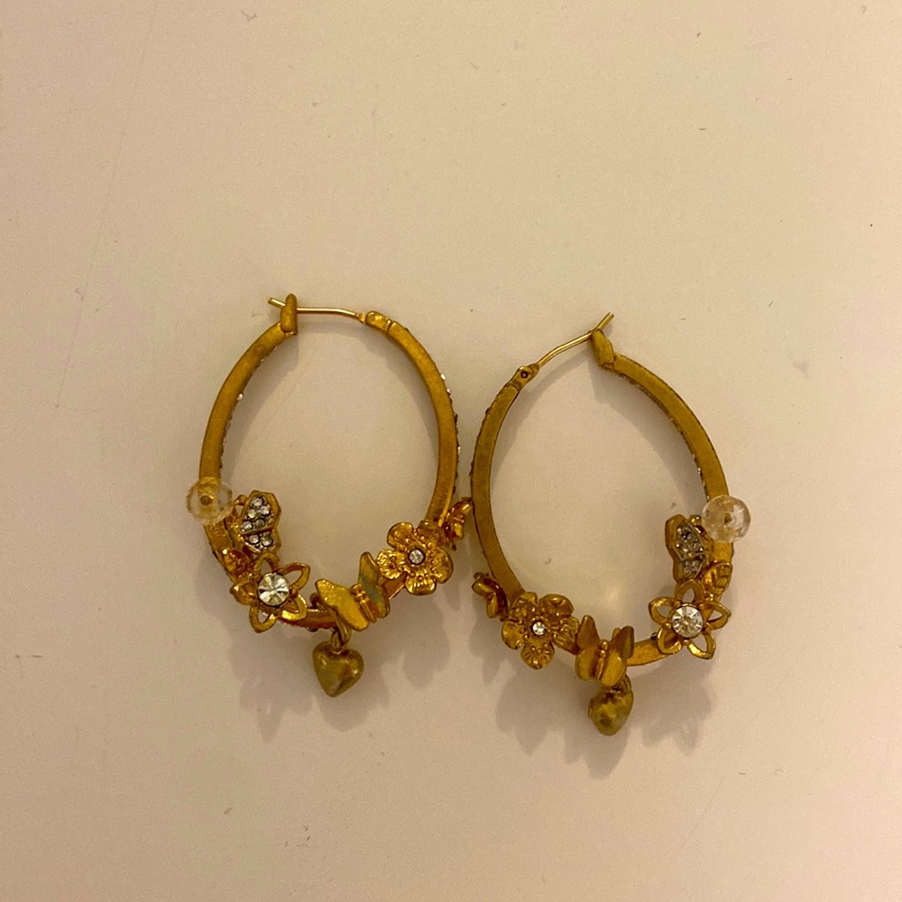 Juicy Couture Floral Hoops